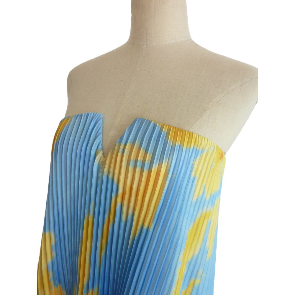 Blue and Yellow Maxi Dress - Picture 3 of 8